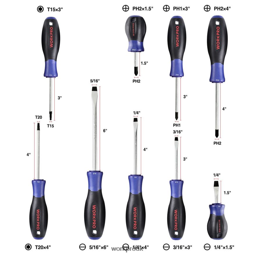 WORKPRO20V Cordless Impact Wrench & 5 Pcs Pliers Set & 16 Pcs Magnetic Screwdriver Set & 3 Pcs Adjustable Wrench Set X662Z319 Tool