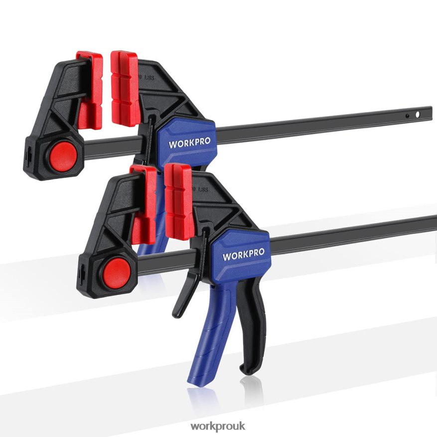 WORKPRO2 Pcs Bar Clamps for Woodworking, Medium Duty 300lbs One-Handed Clamp/Spreader X662Z118 Tool