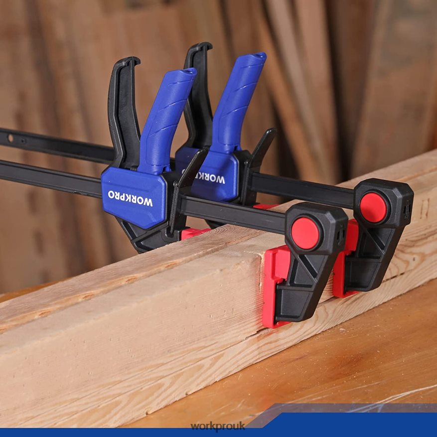WORKPRO2 Pcs Bar Clamps for Woodworking, Medium Duty 300lbs One-Handed Clamp/Spreader X662Z118 Tool
