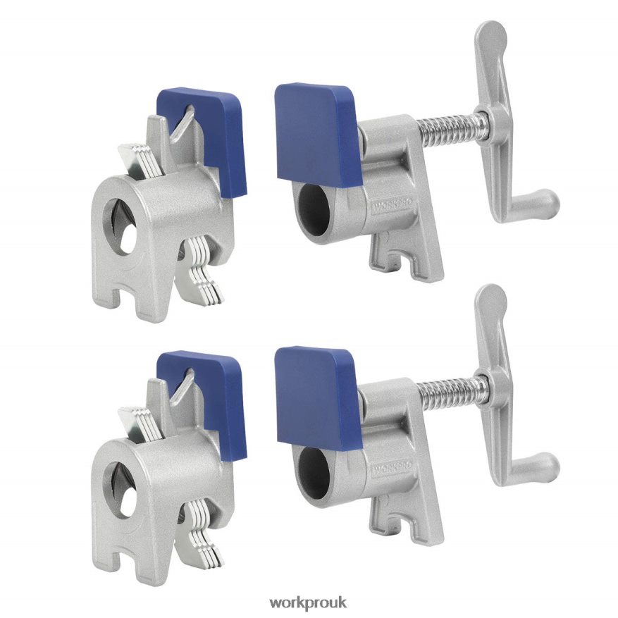 WORKPRO2 Pcs Pipe Clamps, Aluminum Die-casting Lightweight Tube Clamps X662Z124 Tool