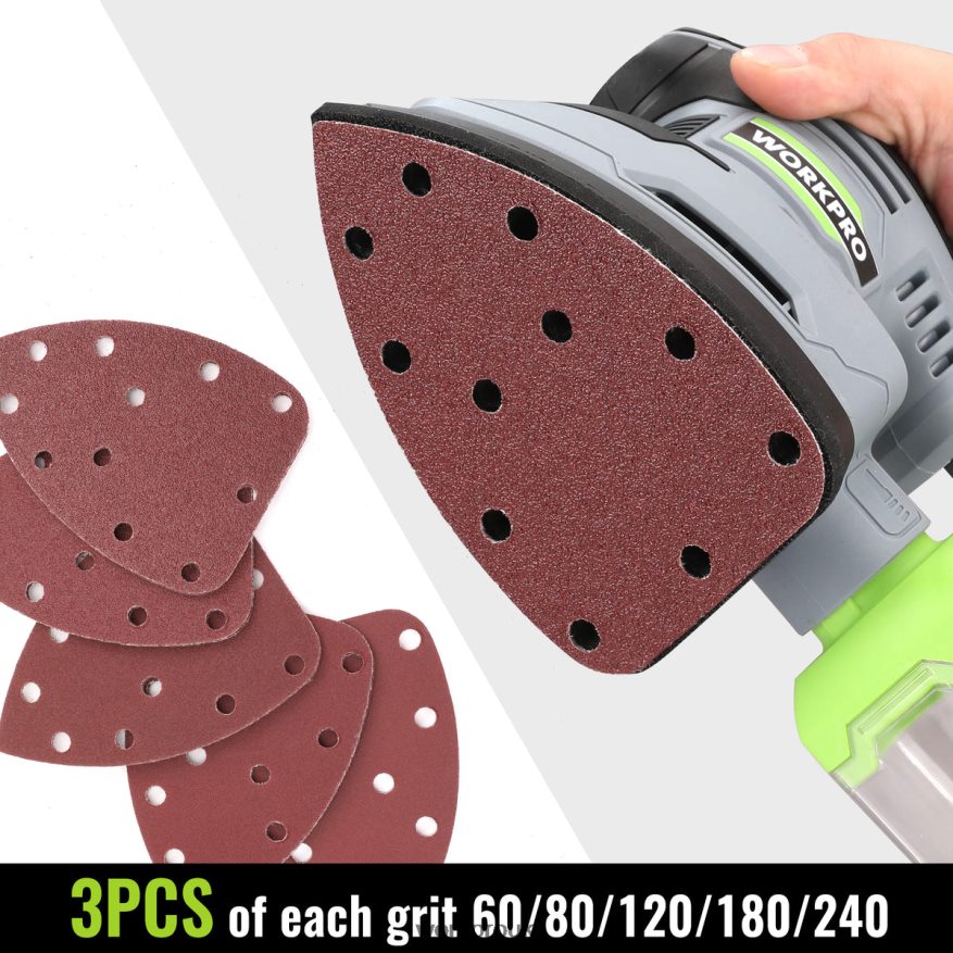 WORKPRO1.6 Amp Detail Sander, 13000 OPM Compact Electric Sander with Dust Collector X662Z239 Tool