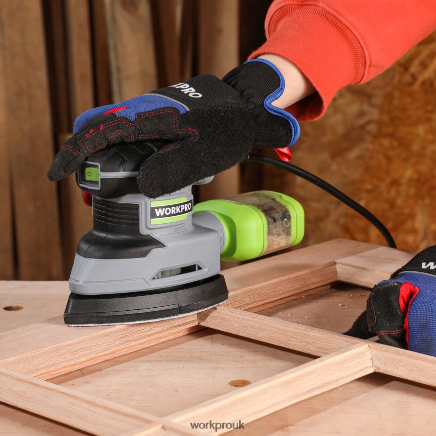 WORKPRO1.6 Amp Detail Sander, 13000 OPM Compact Electric Sander with Dust Collector X662Z239 Tool