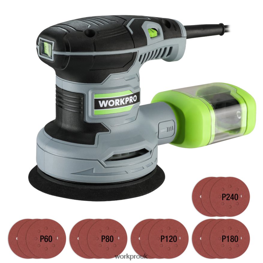 WORKPRO2.5 Amp Electric 5-Inch Random Orbit Sander, 6 Variable Speeds 7000 to 14000 RPM X662Z233 Tool