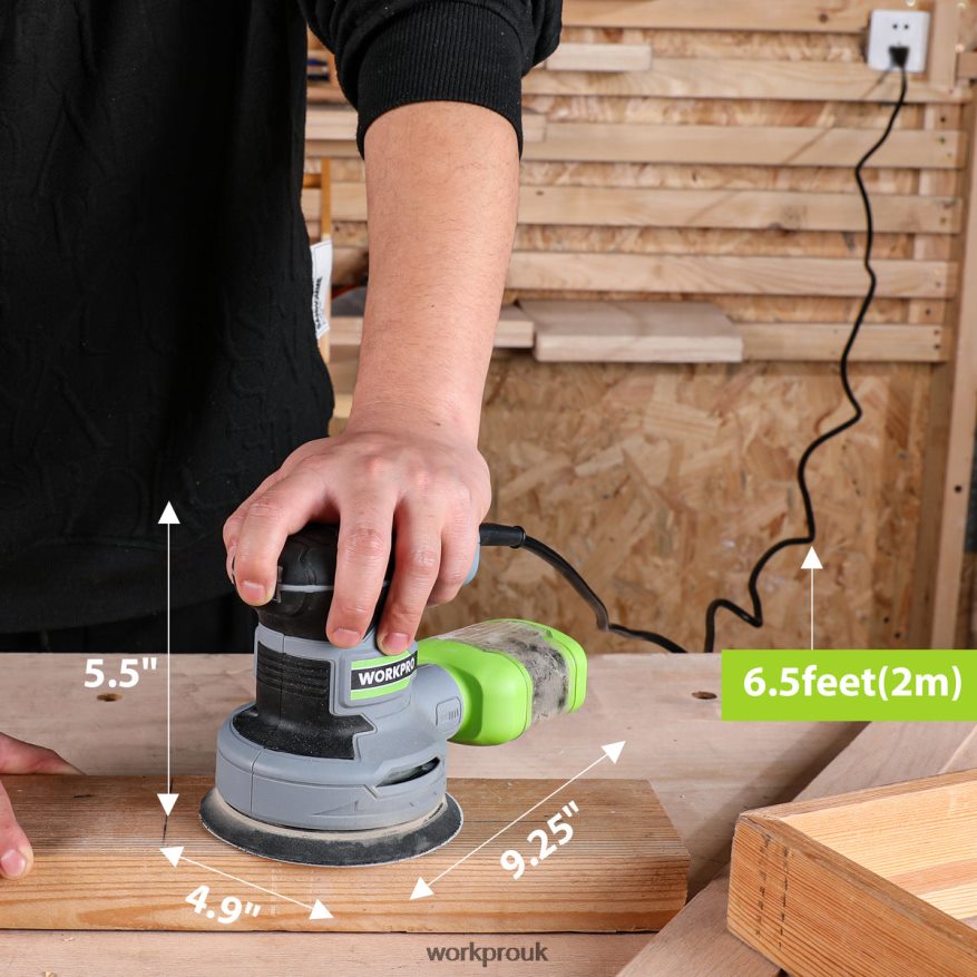 WORKPRO2.5 Amp Electric 5-Inch Random Orbit Sander, 6 Variable Speeds 7000 to 14000 RPM X662Z233 Tool