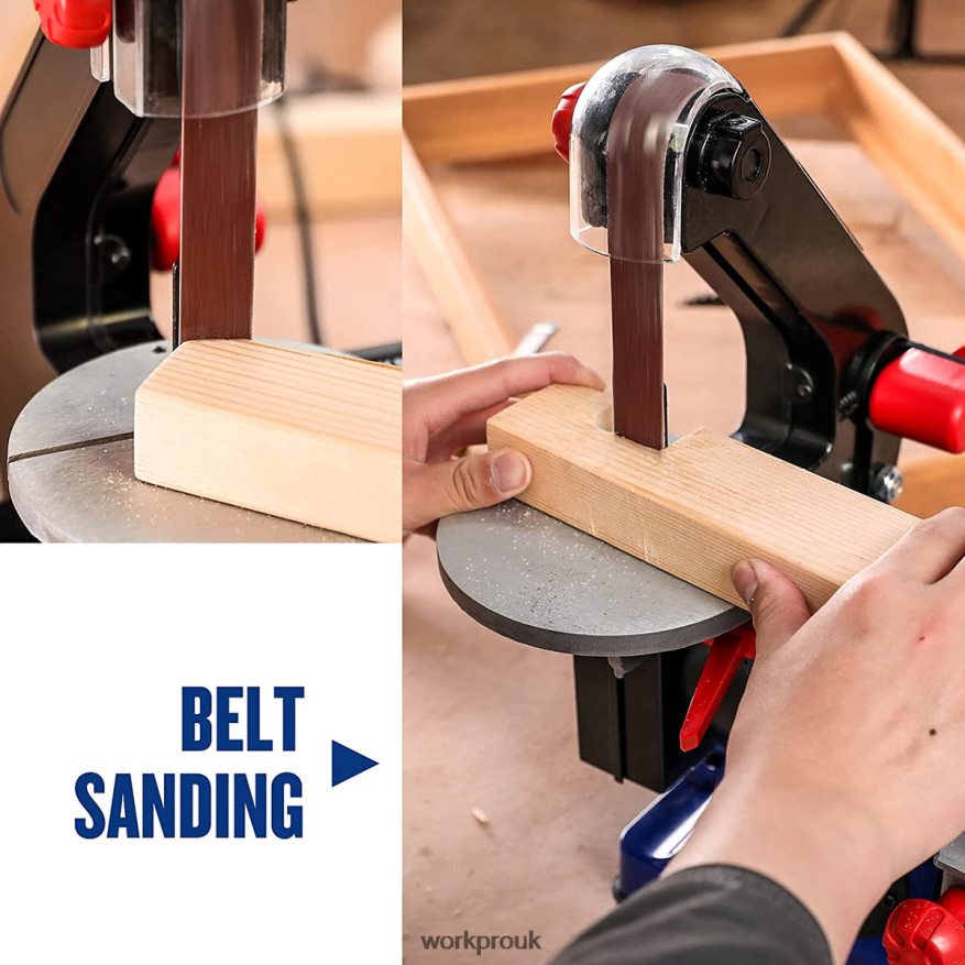 WORKPRODisc Belt Sander, 1 in. x 30 in. Belt & 5 in. Sanding Disc, including 6 PCS Sandpapers X662Z237 Tool