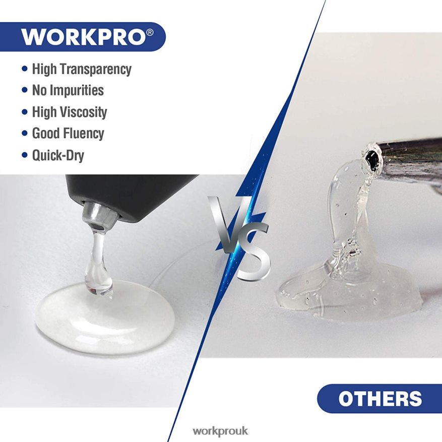WORKPRO100-pack Full Size Hot Glue Sticks Compatible with Most Glue Guns X662Z196 Tool