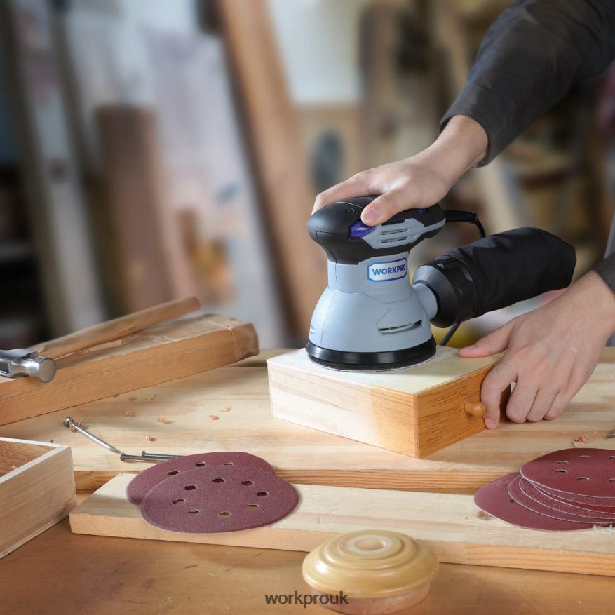 WORKPRO150 Pcs Sanding Discs Set for Random Orbital Sander X662Z197 Tool