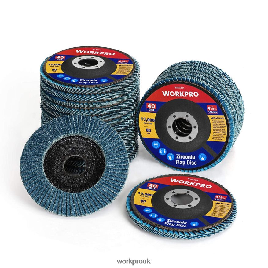 WORKPRO20 Pcs Flap Discs Zirconia Abrasive Grinding Wheel and Flap Sanding Disc X662Z209 Tool