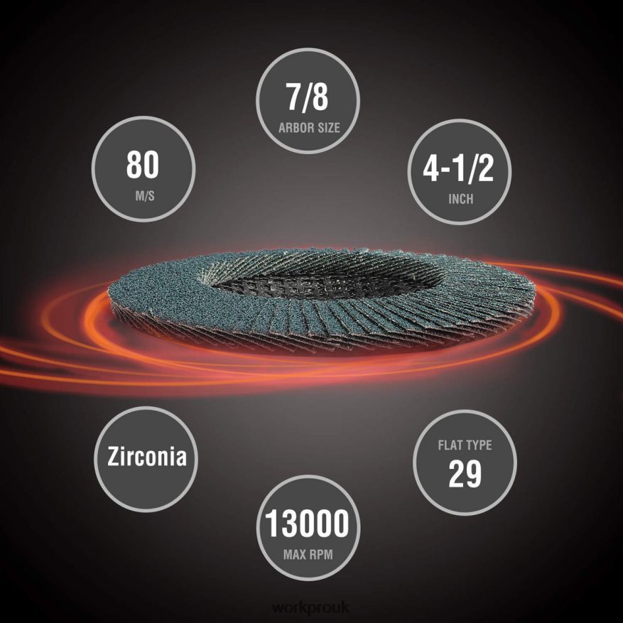 WORKPRO20 Pcs Flap Discs Zirconia Abrasive Grinding Wheel and Flap Sanding Disc X662Z209 Tool