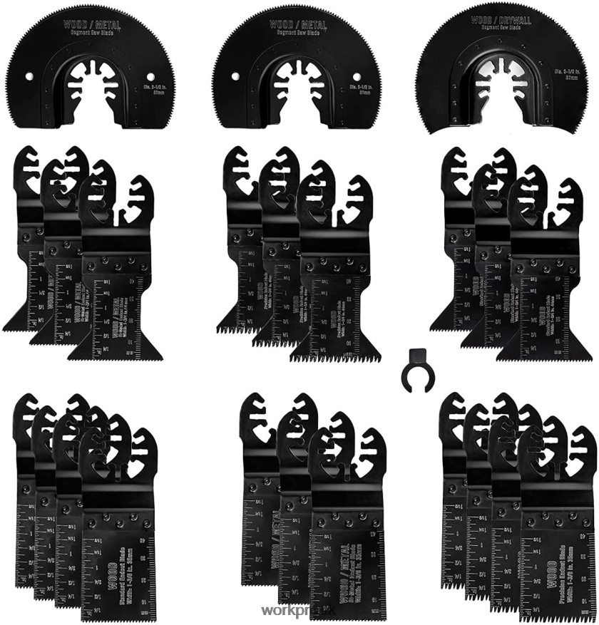 WORKPRO23 Pcs Metal/Wood Oscillating Saw Blades Set X662Z194 Tool