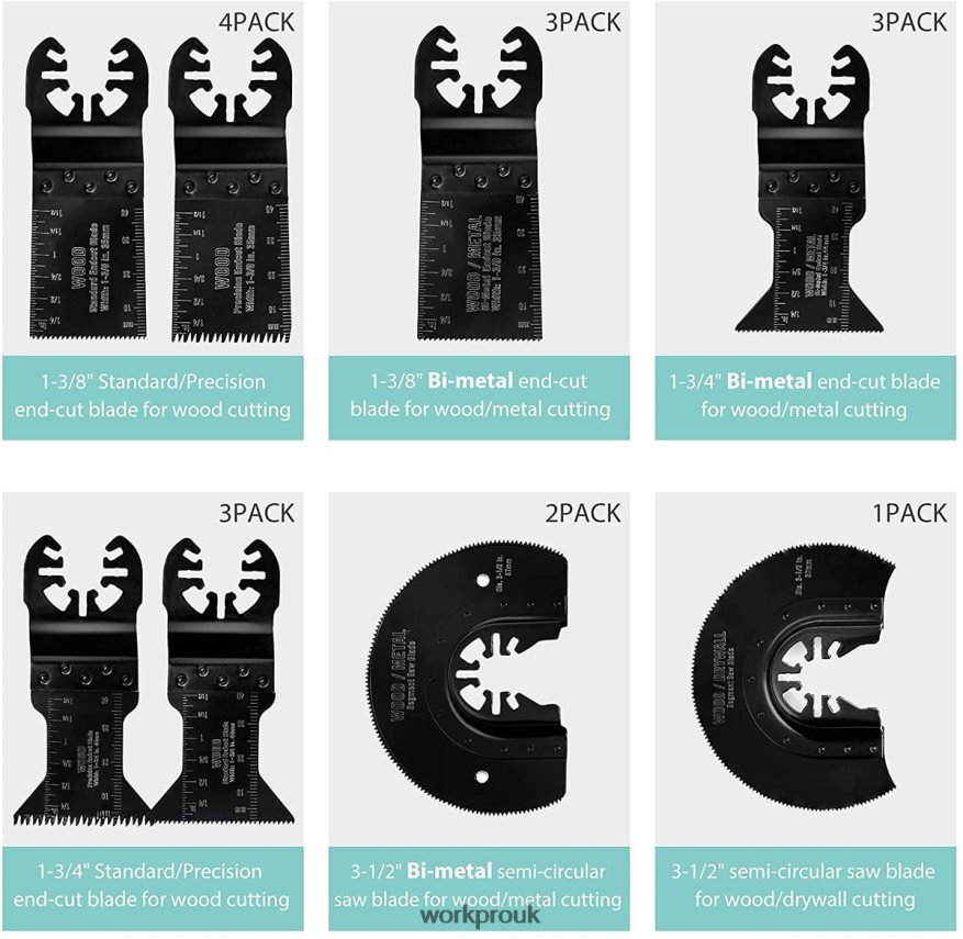 WORKPRO23 Pcs Metal/Wood Oscillating Saw Blades Set X662Z194 Tool