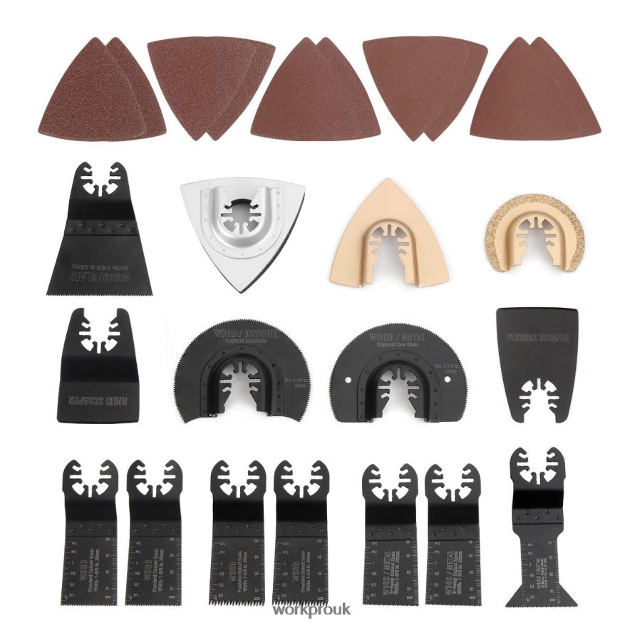 WORKPRO25 Pcs Oscillating Saw Blades, Cutting Blade, Universal Multitool Accessory for Sanding, Grinding, and Cutting X662Z200 Tool
