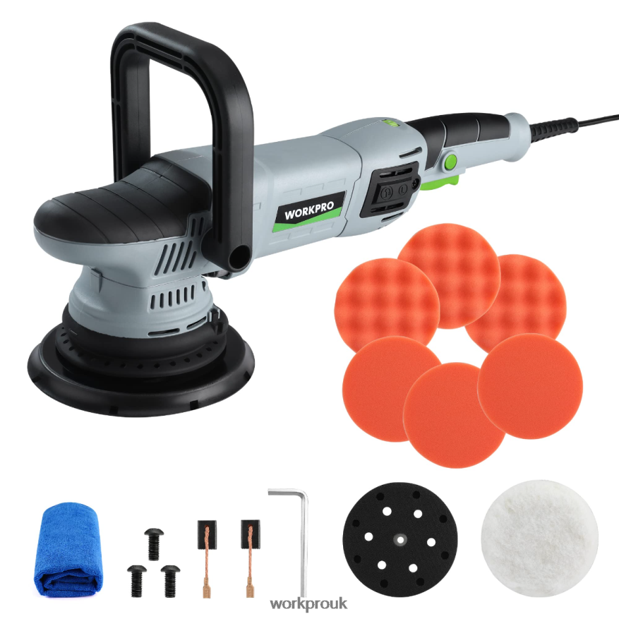 WORKPROBuffer Polisher, 6-inch 1080W Dual Action Random Orbital Polish Kit X662Z240 Tool
