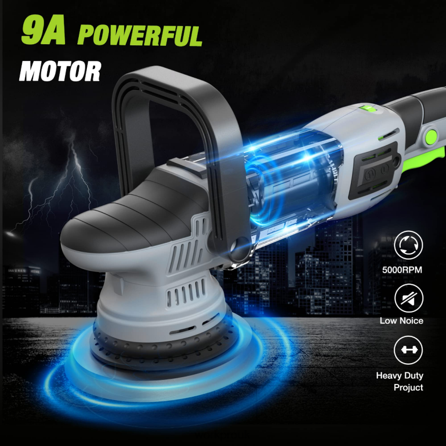 WORKPROBuffer Polisher, 6-inch 1080W Dual Action Random Orbital Polish Kit X662Z240 Tool