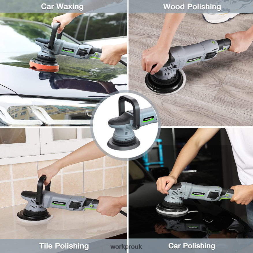 WORKPROBuffer Polisher, 6-inch 1080W Dual Action Random Orbital Polish Kit X662Z240 Tool