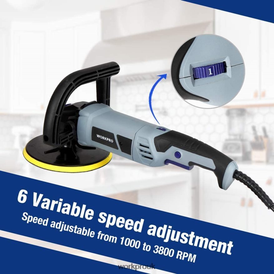 WORKPRODetachable Handle Buffer Polisher with Accessories X662Z231 Tool