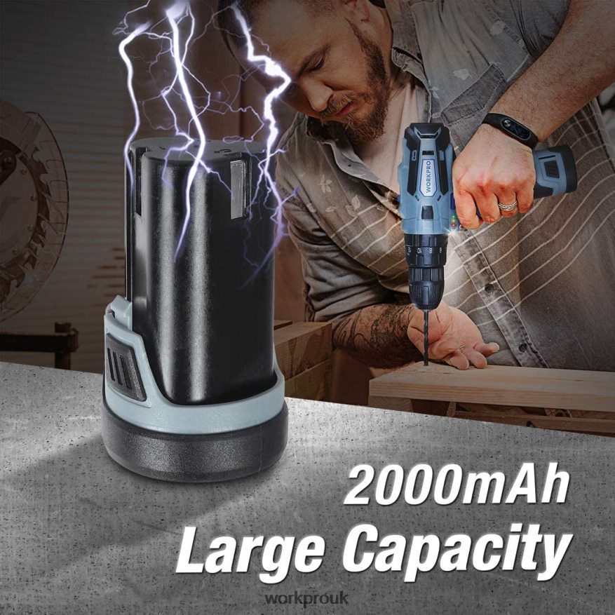 WORKPRO12V 2.0Ah Lithium-ion Battery Pack X662Z224 Tool