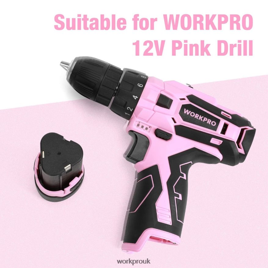 WORKPRO12V Lithium-ion Replacement Battery for 12V Cordless Drill Driver X662Z223 Tool