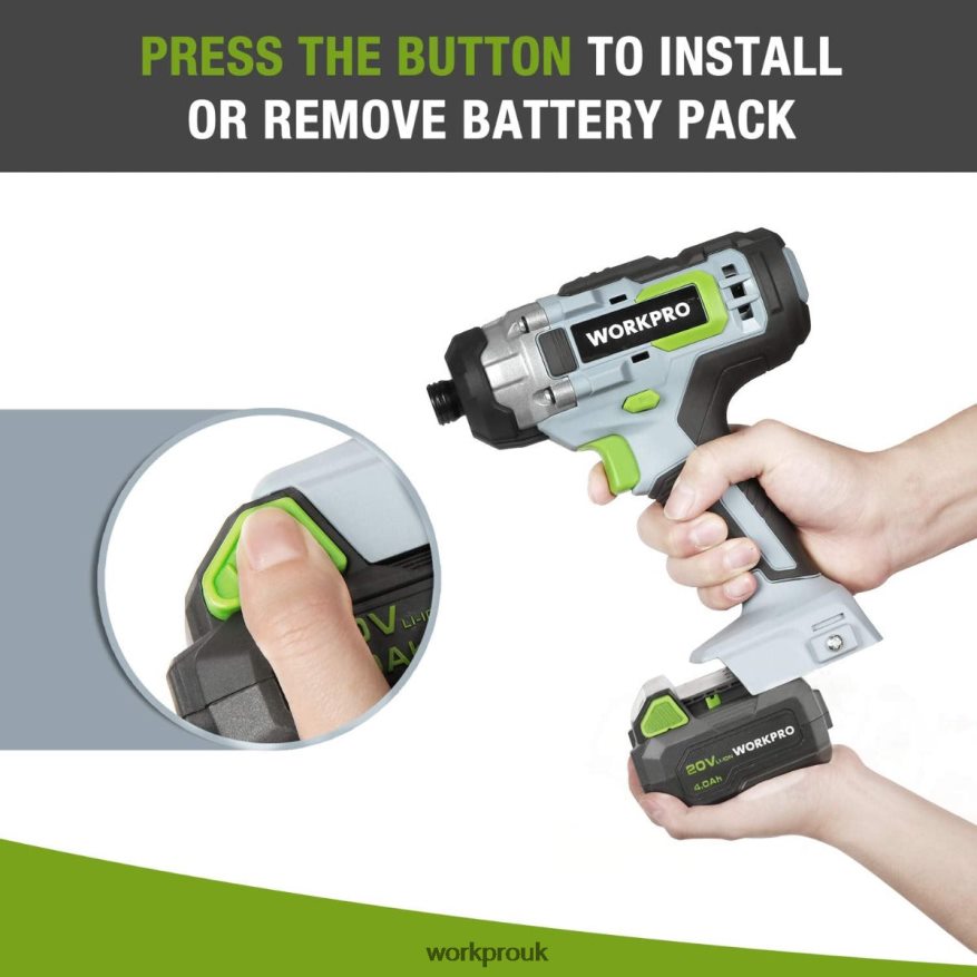 WORKPRO20V 4.0Ah Lithium-ion Battery Pack X662Z217 Tool