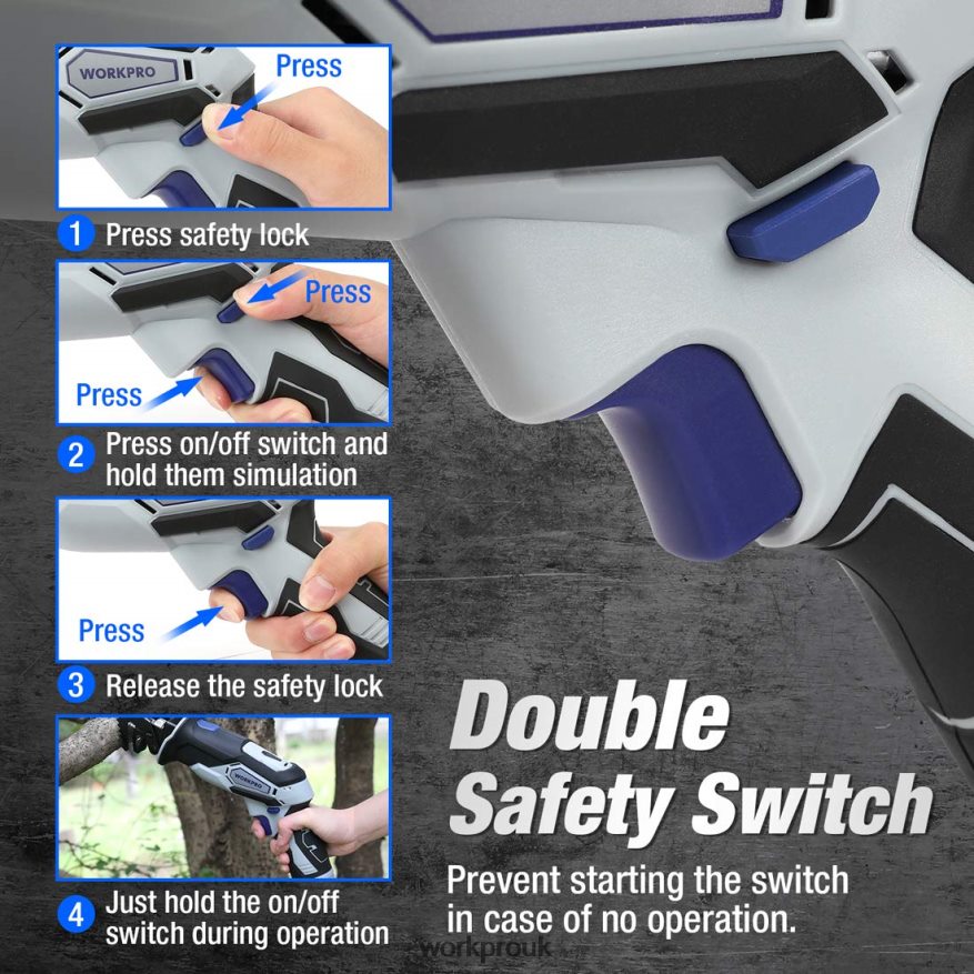 WORKPRO12V Cordless Reciprocating Saw with Clamping Jaw X662Z185 Tool