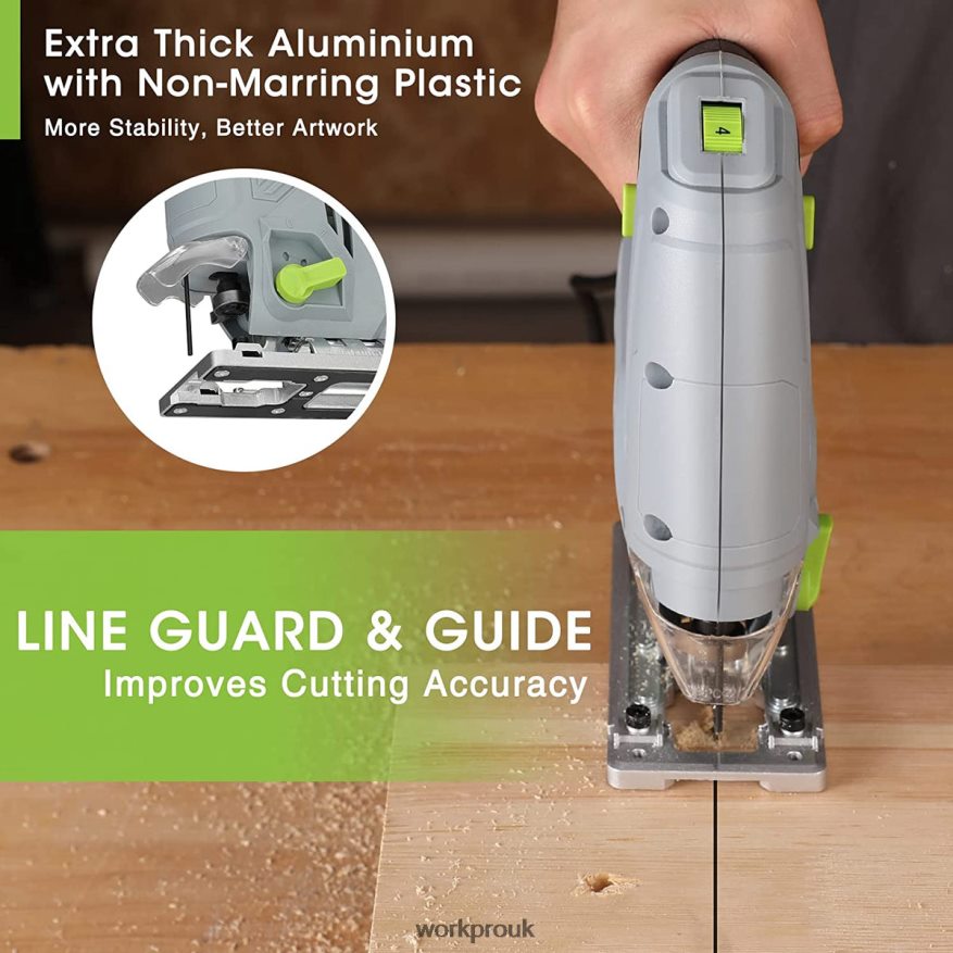 WORKPROJig Saw, 5 AMP 3000 SPM, Jigsaw Tool Corded Electric Power Cutter for Wood, Metal, and Plastic Cutting, 7 Blades X662Z242 Tool