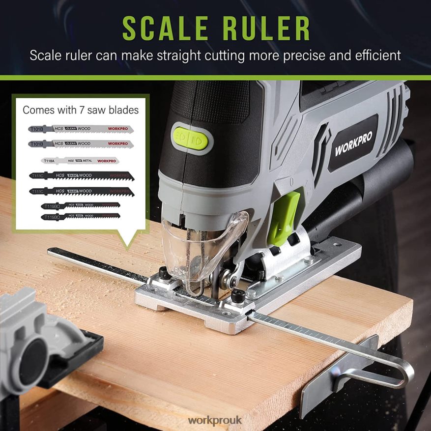 WORKPROJigsaw, 6.5AMP 850W Corded Electric Jig Saw Tool Kit X662Z241 Tool