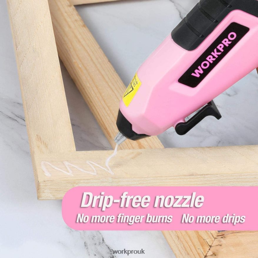 WORKPROCordless Melt Fast Preheating Mini Glue Gun with 20 PCS Premium Glue Stick X662Z163 Tool