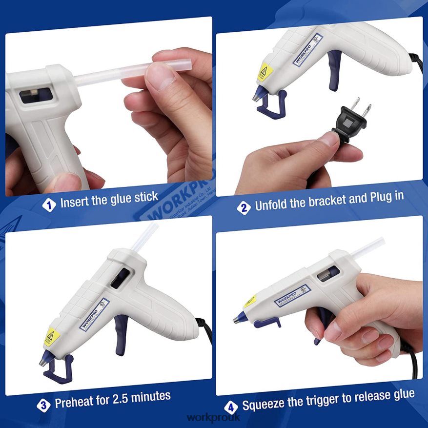 WORKPROMini Hot Glue Gun Kit with 20 Pcs Hot Glue Sticks X662Z162 Tool