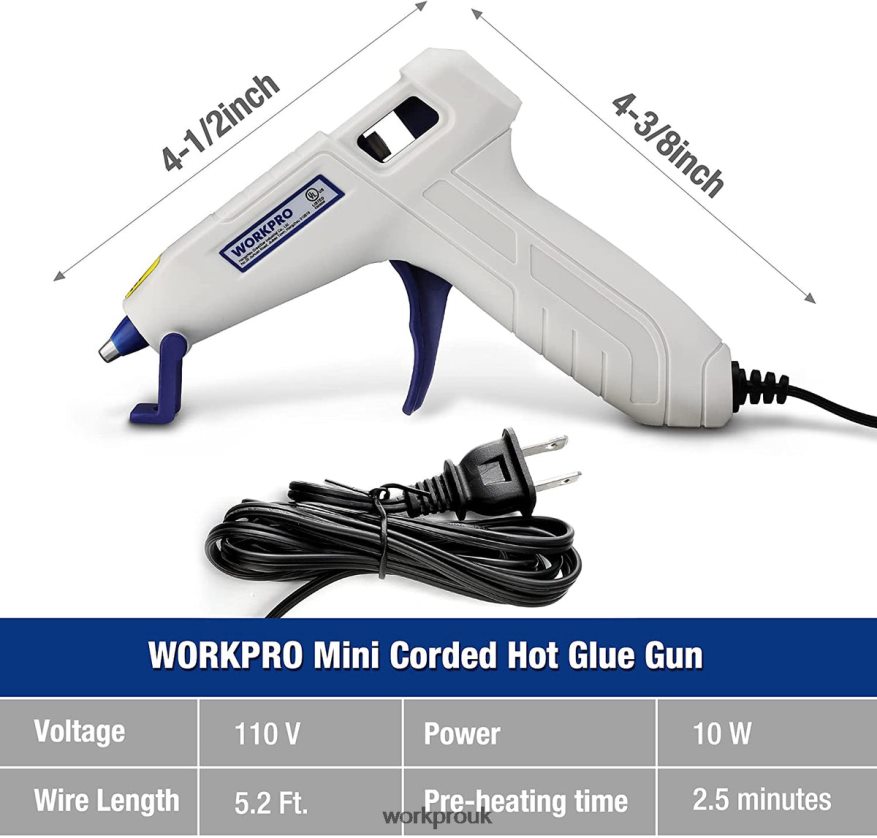 WORKPROMini Hot Glue Gun Kit with 20 Pcs Hot Glue Sticks X662Z162 Tool