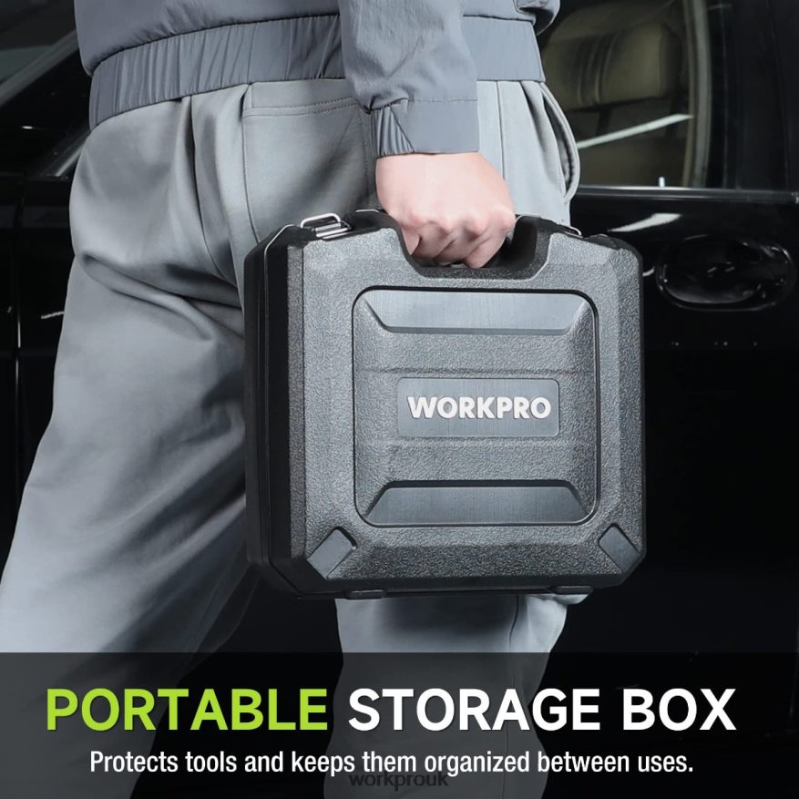 WORKPRO20V Cordless Impact Wrench, with 4.0 Ah Battery, Fast Charger, 4 Impact Sockets and Storage Case X662Z188 Tool