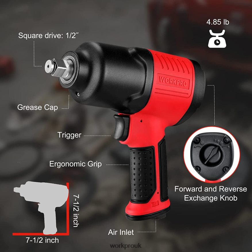 WORKPRODrive Air Impact Wrench for Changing TiresAuto Repair X662Z189 Tool