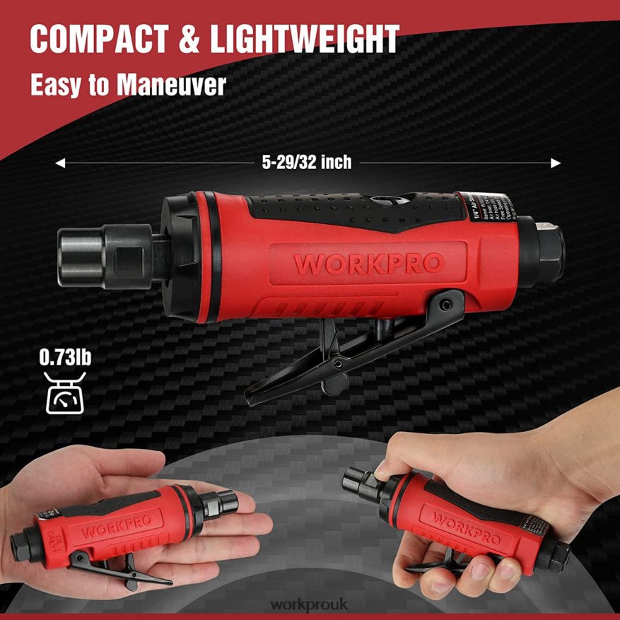 WORKPROAir Die Grinder, 1/4-Inch Pneumatic Straight Die Grinder, 25000RPM, Air-Powered Die Grinder X662Z183 Tool