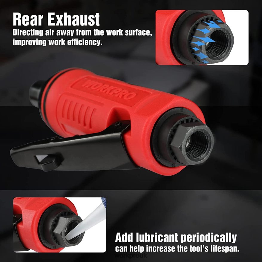 WORKPROAir Die Grinder, 1/4-Inch Pneumatic Straight Die Grinder, 25000RPM, Air-Powered Die Grinder X662Z183 Tool
