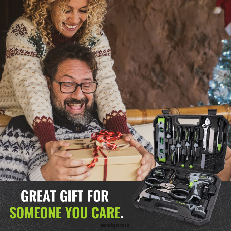 WORKPRO108-Piece Portable Tool Set with Power Drill X662Z173 Tool