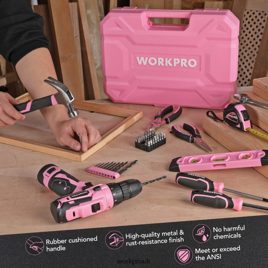 WORKPRO108-Piece Portable Tool Set with Power Drill X662Z173 Tool
