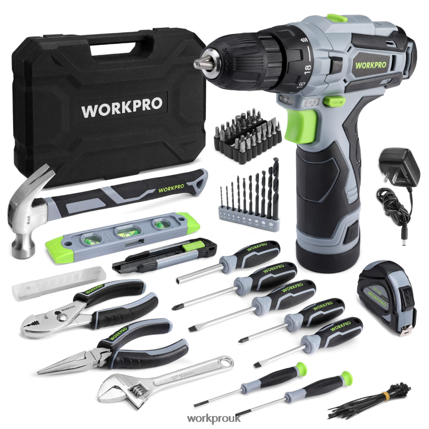 WORKPRO108-Piece Portable Tool Set with Power Drill X662Z173 Tool