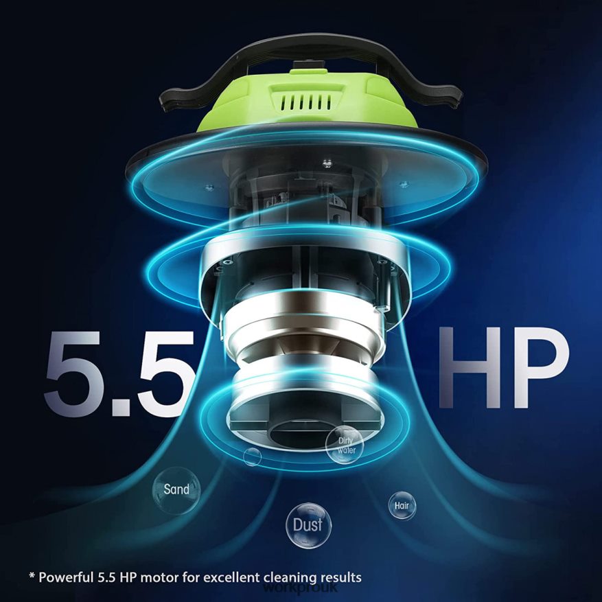 WORKPRO5.2 Gallon Ash Vacuum, 5.5 Peak Horsepower Ash Vac Cleaner with HEPA Filter X662Z212 Tool