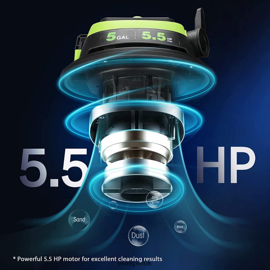WORKPRO5 Gallon Shop Vacuum, 5.5 Peak Horsepower Shop-Vac Cleaner with HEPA Filter, Hose, and Accessories X662Z214 Tool