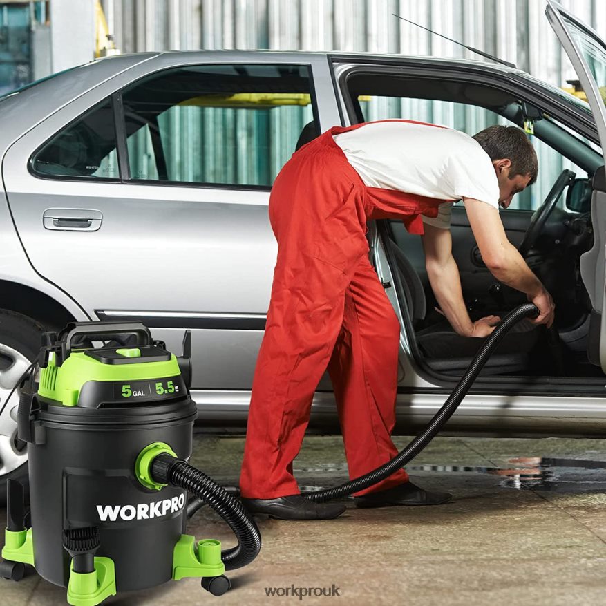 WORKPRO5 Gallon Shop Vacuum, 5.5 Peak Horsepower Shop-Vac Cleaner with HEPA Filter, Hose, and Accessories X662Z214 Tool