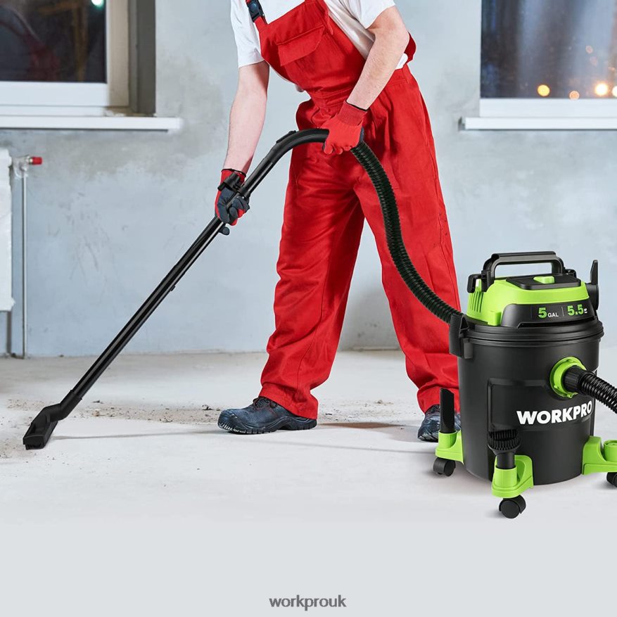 WORKPRO5 Gallon Shop Vacuum, 5.5 Peak Horsepower Shop-Vac Cleaner with HEPA Filter, Hose, and Accessories X662Z214 Tool