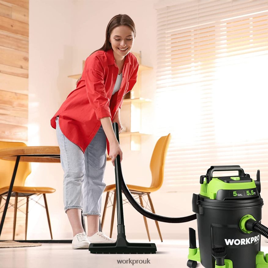 WORKPRO5 Gallon Shop Vacuum, 5.5 Peak Horsepower Shop-Vac Cleaner with HEPA Filter, Hose, and Accessories X662Z214 Tool