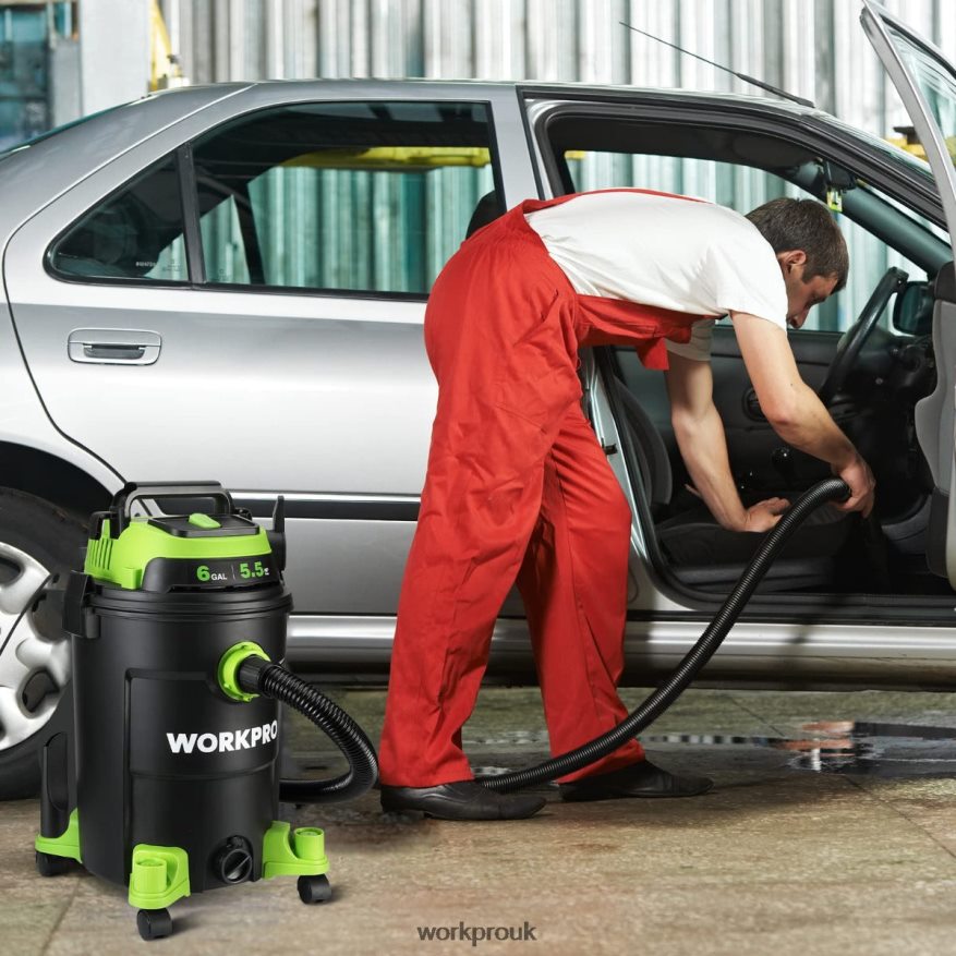 WORKPRO6 Gallon Shop Vacuum 5.5 Peak Horsepower Shop Vac Cleaner with HEPA Filter Hose and Accessories X662Z215 Tool