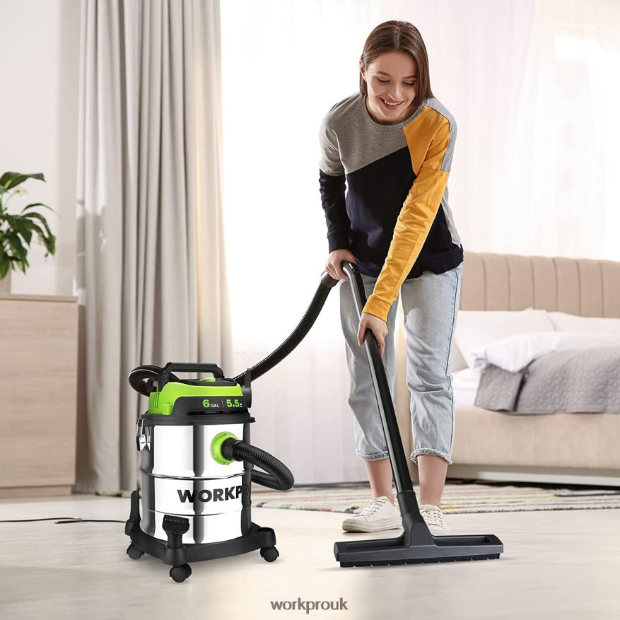 WORKPRO6 Gallon Wet/Dry Shop Vacuum with HEPA Filter, Hose and Accessories for Home/Jobsite Dust Collection X662Z213 Tool
