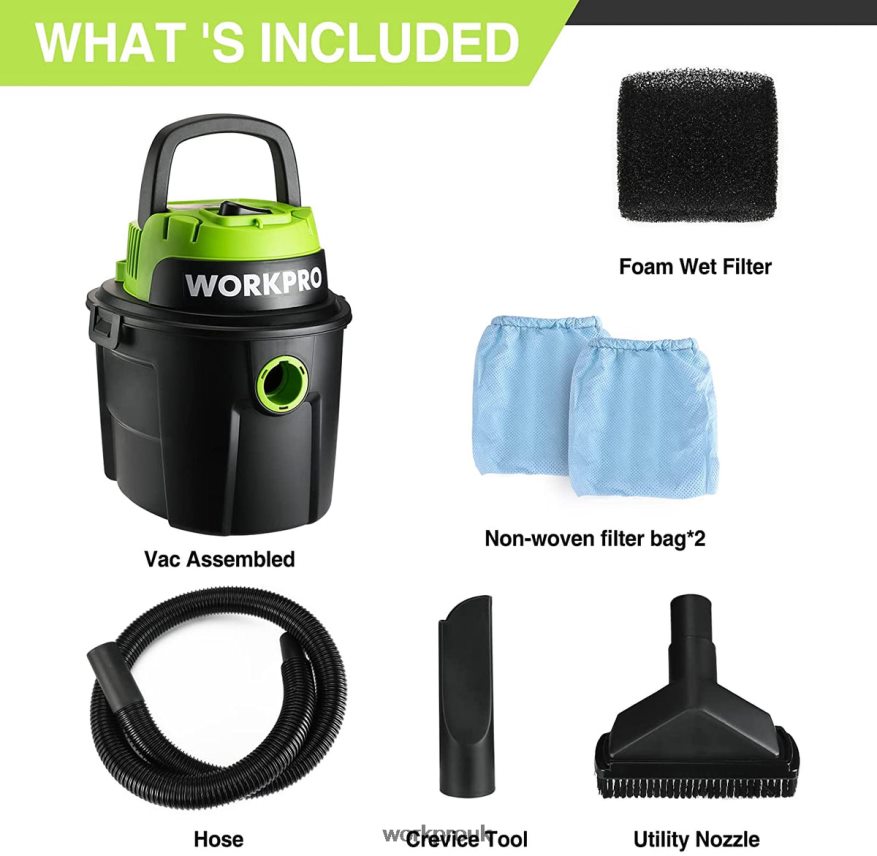 WORKPROWet/Dry Vacuum 2.5 Gallon 3 Peak Horsepower, Portable Shop Vacuum Cleaner for Home X662Z216 Tool