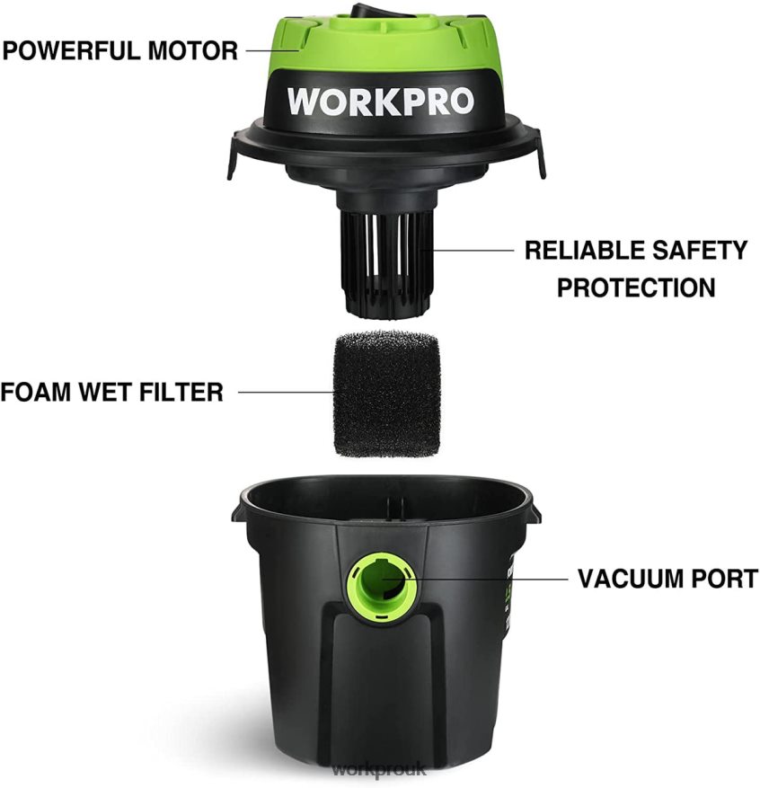 WORKPROWet/Dry Vacuum 2.5 Gallon 3 Peak Horsepower, Portable Shop Vacuum Cleaner for Home X662Z216 Tool