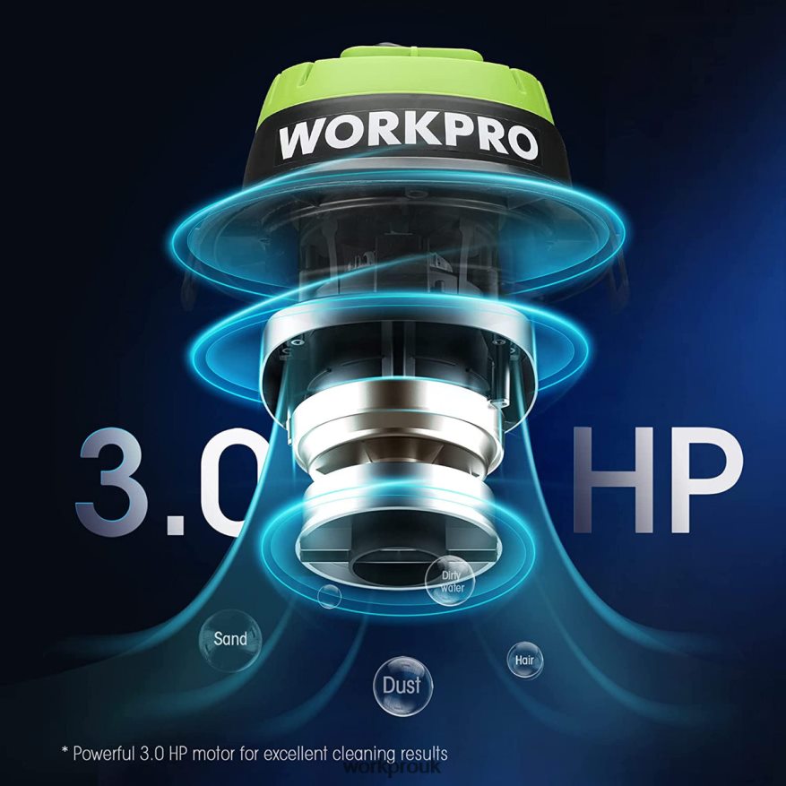 WORKPROWet/Dry Vacuum 2.5 Gallon 3 Peak Horsepower, Portable Shop Vacuum Cleaner for Home X662Z216 Tool