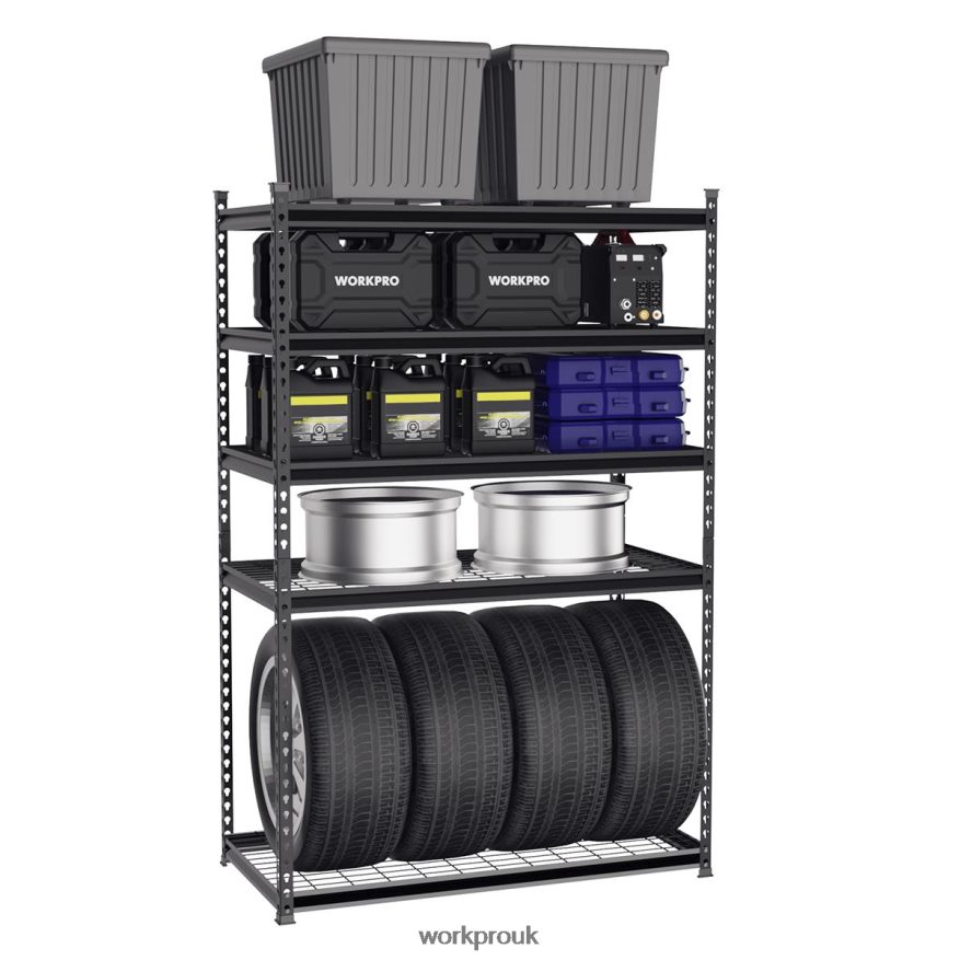 WORKPRO5-Tier Metal Shelving Unit, Heavy Duty Adjustable Storage Rack X662Z7 Storage