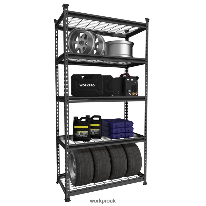 WORKPRO5-Tier Metal Storage Shelving Unit Adjustable Storage Rack Heavy Duty Shelf X662Z6 Storage