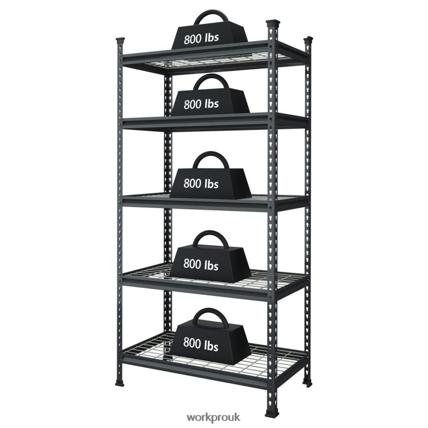 WORKPRO5-Tier Metal Storage Shelving Unit Adjustable Storage Rack Heavy Duty Shelf X662Z6 Storage