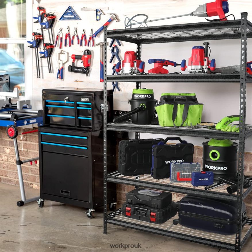 WORKPRO5-Tier Metal Storage Shelving Unit Adjustable Storage Rack Heavy Duty Shelf X662Z6 Storage
